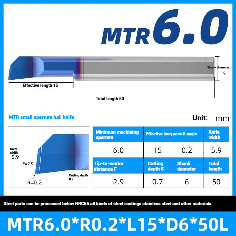 1122-MTR Small Bore Boring Tools Precision Boring Tools for Wear-Resistant Steel CNC Boring Bars Tungsten Carbide Alloy Shock-Resistant Miniature Turning Tools Shandong Denso Pricision Tools Co.,Ltd.